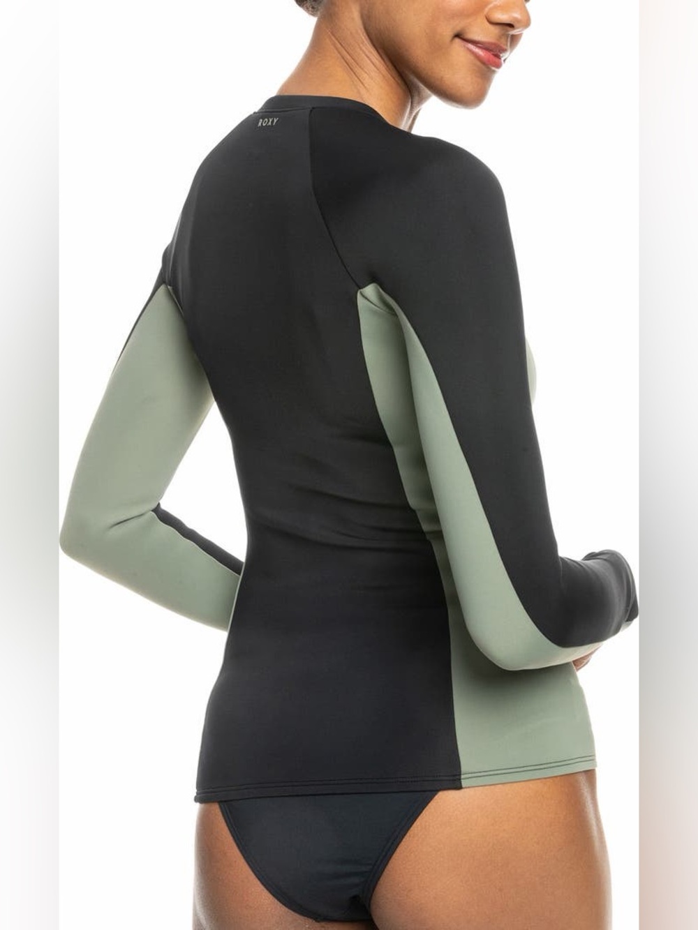 ROXY PRO WAVE LONG SLEEVE FRONT ZIP RASH VEST - ANTHRACITE XL - Picture 4 of 14